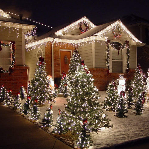 Brizled Christmas Lights, 33ft 100 LED End to End Connectable Mini Christmas String Lights, 120V UL Certified Cool White Xmas Tree Light Indoor Ou...