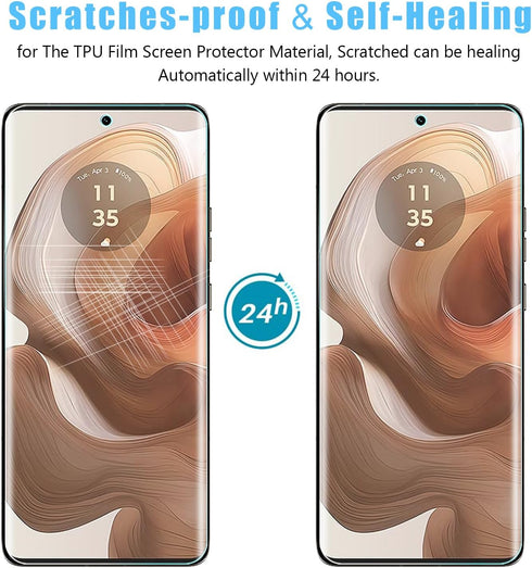 [2 Pack for Motorola Edge (2024) Privacy Screen Protector, Anti-Spy Flexible TPU Film Privacy Screen Protector Case Friendly Anti-Scratch Bubble F...