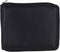 Men's Zipper RFID Blocking Premium Leather Zip-Around ID Bifold Wallet (Black)...