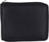 Men's Zipper RFID Blocking Premium Leather Zip-Around ID Bifold Wallet (Black)...
