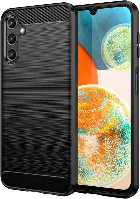 for Samsung Galaxy A14 5G phone case, Shockproof Case Anti-fall Protection Case Upgraded shock-absorbing flexible TPU Carbon Fiber protection phon...