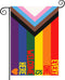 Pride Garden Flag, Rainbow Progress Pride Flags, Double Sided LGBTQ Progress Yard Flag 12x18 Inch for Lesbian Gay Bisexual Pride Month Yard Outdoo...
