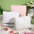 6 Pieces Coquette Makeup Bag Cotton Cosmetic Bag Cute Flower Makeup Bag Aesthetic Large Floral Makeup Pouch Quilted Travel Toiletry Bag Kawaii Stu...