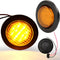 NEWSUN® 2PCS Premium 2.5" Round LED Trailer Lights,13 Amber LEDs Side Marker Lights, Clearance Lights Kits with Grommet & 2-Pin Plug - Universal f...