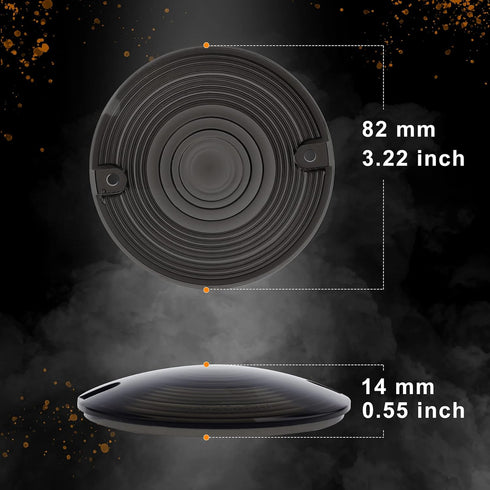 QUASCO Smoked Turn Signal Lens Cover for 3 1/4 Inch Flat Blinkers Compatible with Harley Street Glide Special Touring Softail Sportster Road King ...