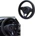 1 PC Bling Automotive Steering Wheel Cover, Rhinestone-Encrusted Leather Elastic Anti-Slip Protective Cover Without Inner Ring, Decorative Accesso...