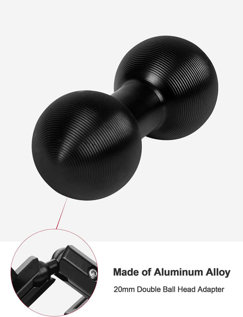 2PCS Aluminum Double Ball Head Mount, 20mm to 20mm Extension Double Ball Connects, Compatible with Multiple 20mm Double Ball Mounting Arms Kit...