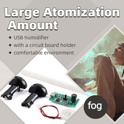 3Pcs USB Humidifier Module USB Spray Module Circuit Board Atomization Module 5V Atomization Plate Circuit Board Atomization Module Atomizer DIY In...