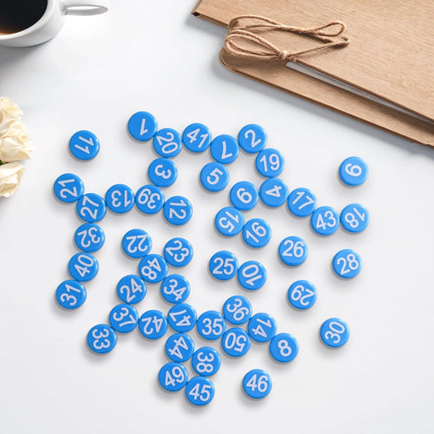 1-50 Magnetic Numbers, 0.8" Multi-Use Numbered Magnets Round Dry Erase Board Number Magnets for Fridge Calendar Whiteboard Home Classroom Office S...