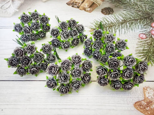 Beautiful Artificial Mulberry Paper Heart Petals Mini Roses Flowers Wedding Embellishment Scrapbooking Wedding Doll House Supplies Card DIY Crafts...