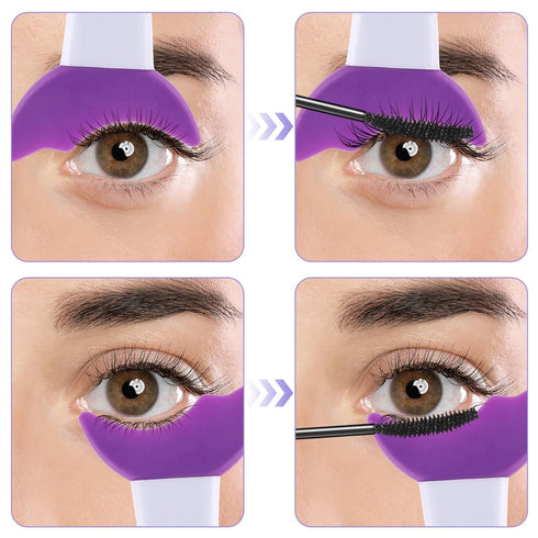 4Pcs Eyeliner Stencils Silicone Winged Eyeliner Tool Mascara Shield Guard, As Eyebrow/Eyelash/Contour/Lipstick/Eyeshadow Applicators Aid Tool, Mak...