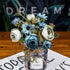 CATTREE Artificial Peony Bud Mixed Flowers, 4pcs Plastic Plants Silk Fake Flowers Bouquet Bridal Home Garden Office Kitchen Bathroom Table Centerp...