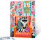 Raccoon Sitting on Chair Paint by Bumbers for Adults Colorful Pastel DIY Paint by Numbers Acrylic Paint Canvas Cute Animal Abstract Retro Style Ba...