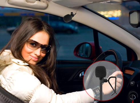 weishan 3.5mm Car Microphone 16ft External Assembly Mic Replacement for Boss JVC Sony Pioneer Vehicle Head Unit Bluetooth Enabled Stereo Radio CD ...