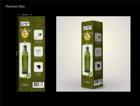 Olive Oil Dispenser Bottle - 17oz Glass Olive Oil Bottles with Easy Pour Spout Set - Oil and Vinegar Cruet Set with Food Grade Funnel Drip-Free Ol...