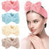 4 Packs Spa Headbands Microfiber Bowtie Headbands Makeup Headband Skincare Headbands Facial Headband Face Washing Headband Towel Headbands for Wom...