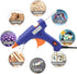 Hot Glue Guns, Mini Hot Melt Glue Gun Kit for Crafts, Glue Gun with 20pcs Glue Sticks for School DIY Arts, Sealing, Home Repairs, Blue...