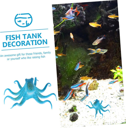 Fish Tank Landscaping Octopus Glowing Aquarium Fish Tank Decorations Octopus Aquarium Decor Fish Tank Octopus Decor Glow in The Dark Aquarium Glow...