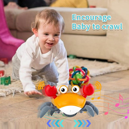Crawling Crab Baby Toys Infant -Encourage Crawling 3 4 5 6 7 8 9 10 11 12 Babies Boy Girl -Musical, Light up, Tummy Time Toys 3-6 6-12 9-12 12-18 ...
