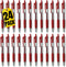 1InTheOffice Retractable Gel Pens, Rollerball, Medium Point 0.7mm, Red Ink, 24 Pack...