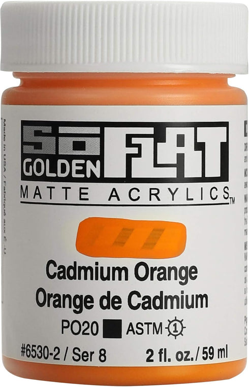 Golden SoFlat Acrylics, Cadmium Orange (2 fl. oz./ 59 ml Jar)...