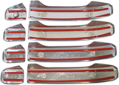 NewYall ABS Plastic Chrome Exterior Door Handle Covers for Sierra Silverado Suburban 1500 2500 3500 Tahoe Yukon 2014-2019 Outer Front Rear Left Dr...
