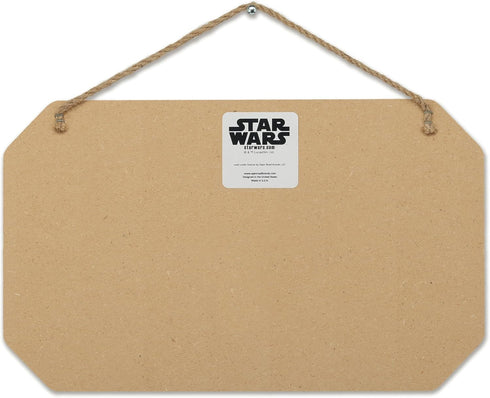Disney Star Wars The Mandalorian Baby Yoda Hanging Wood Sign - The Force is Strong With This Child...