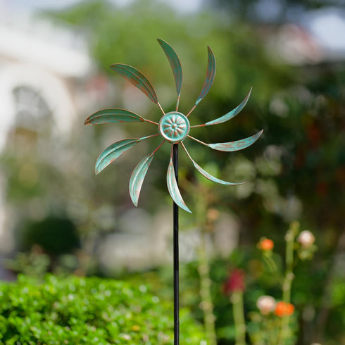 Wind Spinners Outdoor Metal, Garden Pinwheels Waterproof Wind Sculptures, Small Windmills for Yard and Garden Decor...