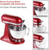 Pouring Shield for KitchenAid-Secure Pouring Shield with Removable Pour Spout for KitchenAid 4.5-5 Quart Tilt-Head Stand Mixers, Splatter Guard Fi...