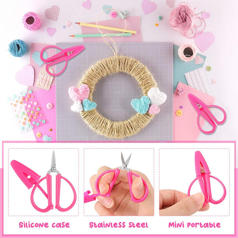 3 Pieces Mini Scissor Travel Scissors Tiny Small Scissors Portable Snips Scissors for Sewing Craft Scissors with Cover for Women Girls Embroidery ...