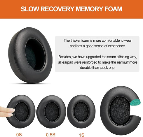 GVOEARS Replacement Ear Pads for Beats Studio 3, Earpad Cushions for Beats Studio 2 3 Wired & Wireless Over Ear Headphones with Memory Foam Strong...