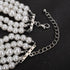 5 Layers Strand Round Imitation Pearl Choker Necklace Vintage Multi Strands Necklace Collar Choker Pearl Statement Bridal Choker Necklace for Wedd...