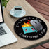 Dumpster on Fire Round Mouse Pad 8.6 x 8.6 Inch, Cute Funny Mousepad for Laptop Gaming, Stitched Edge Non-Slip Rubber Base, Home Office Decor Desk...