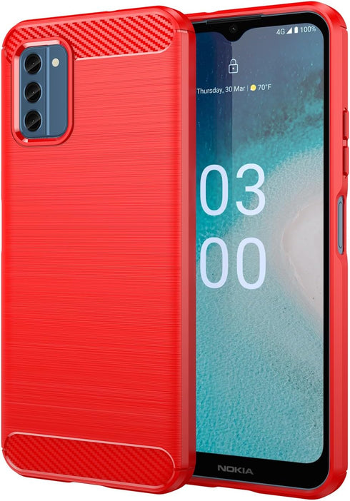 for Nokia C300 Phone case, Shockproof, Scratch Resistant Carbon Fiber Jacket, Soft TPU,for for Nokia C300 case (Red)...