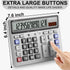 Desk Calculator 12 Digit, Large Computer Keys,Desktop Dual Power Battery and Solar, Calculator with Large LCD Display for Office,School, Home & Bu...