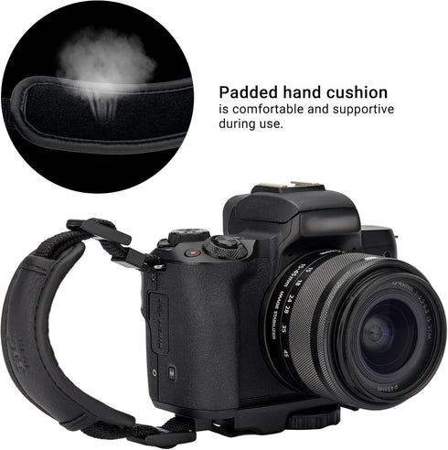 JJC Camera Hand Grip Strap for Canon EOS R8 R10 R7 R5 C R6 Mark II R RP 90D 5DM4 Rebel T7 T8i T7i T6i T6 SL3 4000D Sony A6700 Nikon Z30 Coolpix P9...