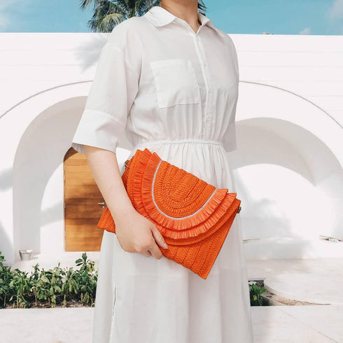Gets Straw Clutch Bags for Women Handmade Woven Summer Beach Envelope Purse Wallet Crossbody Bag with Strap...