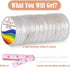 Elastic Bracelet String Cord, LPBeads 12 Rolls 6 Different Sizes Crystal Clear Stretchy Elastic Bead String for Bracelets, Jewelry Making and Clay...