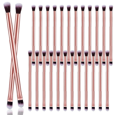 24 Pcs Eyeshadow Smudge Brush 2 in 1 Eyeshadow Brush 2 Double Ended Concealer Brush Under Eye Small Soft Firm Pointed Foundation Makeup Applicator...