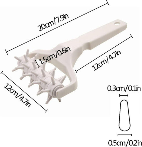 Time-Saver Pizza Dough Roller Docker - Dough Blistering Killer - Buy One Get Three (Pizza Cutter and Pastry Scraper) - Gift Package...