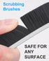 CODOGOY Crevice Cleaning Brush 3 Pack Multifunctional Gap Cleaning Brush Tool Bathroom Gap Brush Grout Cleaner Brush Hard Bristle Crevice Black Cl...