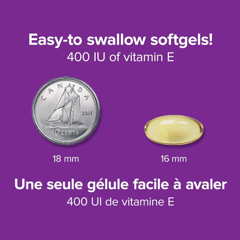 Webber Naturals Vitamin E Natural Source Softgel, 400 IU-120 Softgels...