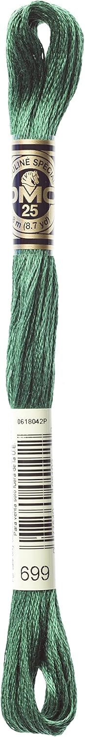DMC 6-Strand Embroidery Cotton Floss, Christmas Green...