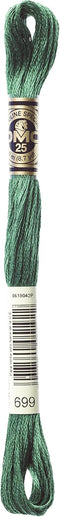 DMC 6-Strand Embroidery Cotton Floss, Christmas Green...