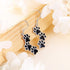 S925 Sterling Silver Jewelry Black Puppy Dog Cat Pet Paw Print Dangle Drop Earrings...