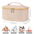 KITENROM Preppy Makeup Bag Travel Cosmetic Bags for Women Girls Multi-color Checkered Plaid Small Pouch Toiletry Bag Organizer Case Waterproof Cut...