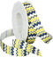 Morex Ribbon Chevron Printed Grosgrain Ribbon, 7/8-Inch by 20-Yard Spool, Navy/Lemon...