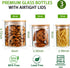 YULEER Airtight Food Storage Containers, Glass Jar with Lids, Glass Jar for Serving Candy, Cookie, Rice, Food - Set of 3...