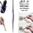Broom and Dustpan Tweezers Tongs Cleaning Brushes Groove Gap Clean Tool Set 4 Pcs Kitchen Cleaning Brushes Mini Kit Multipurpose Small Set for Hom...