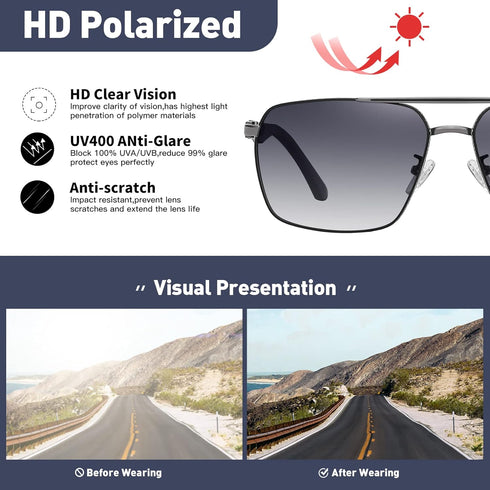 Sunglasses for Men Women Trendy Polarized Sunglasses UV400 Fashion SunGlasses Aviator Sunglasses for Driving Fishing...